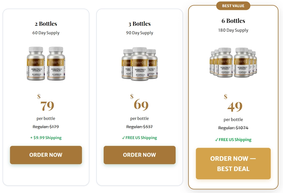 Bionutraceuticals official pricing bundles and package options